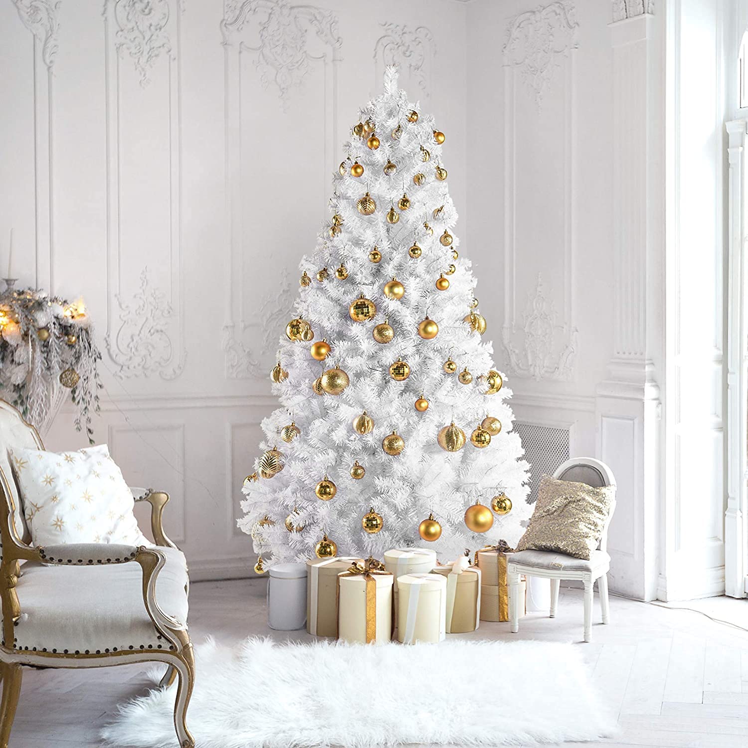 Christmas Tree 6ft Tree with 40 Ornaments